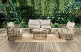 Johari 4 Pc. Conversation Set Model Fm80016Nt-4Pc-Bn By Furniture Of America